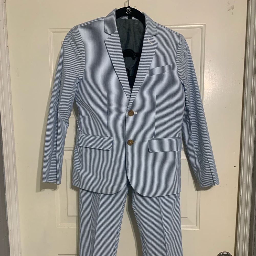 Boys' Ludlow suit jacket and pants in seersucker size 12 Jcrew